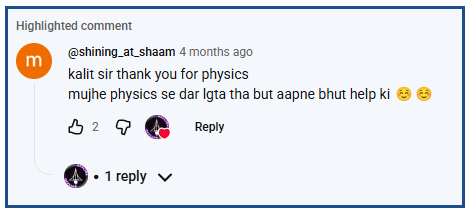 @shining_at_shaam on the class 12 marathon. Physics used to scare them.