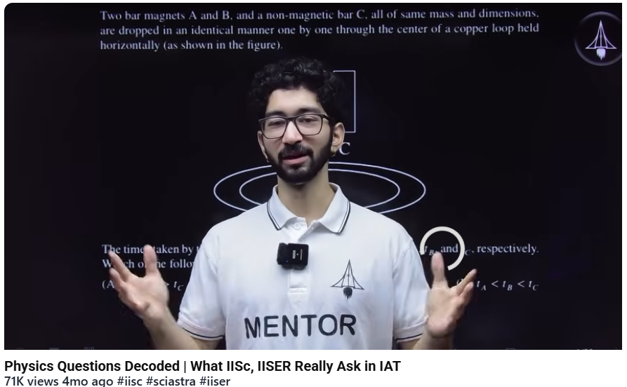 Kalit Gautam teaching. Physics Questions Decoded | What IISc, IISER Really Ask in IAT