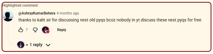Comment on this class. 50 MOST Important PHYSICS Questions Crack NISER/CEBS | NEST 2026